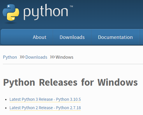 python releases for windows